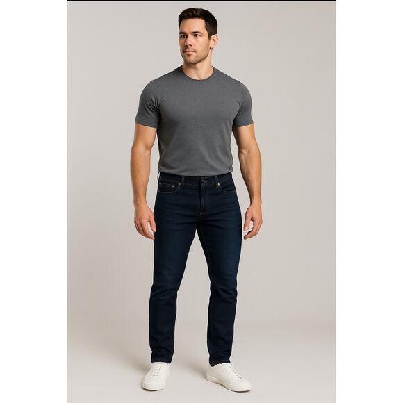 Barbell Apparel Jeans Men’s 32 Dark Wash Athletic Fit Stretch Denim Pants - Picture 1 of 13